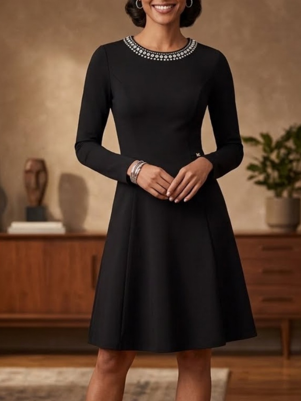 Michael Kors Embellished Fit & Flare sweater Dress 2